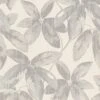 Tapete Vlies Vintage Blätter Creme Grau Glanz 298658