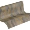 A.S. Creation Tapete Vlies Feder-Motiv Beige Grau Gold 37373-5