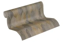 A.S. Creation Tapete Vlies Feder-Motiv Beige Grau Gold 37373-5