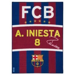 Teppich FCB Barcelona Iniesta Fanteppich 95x133