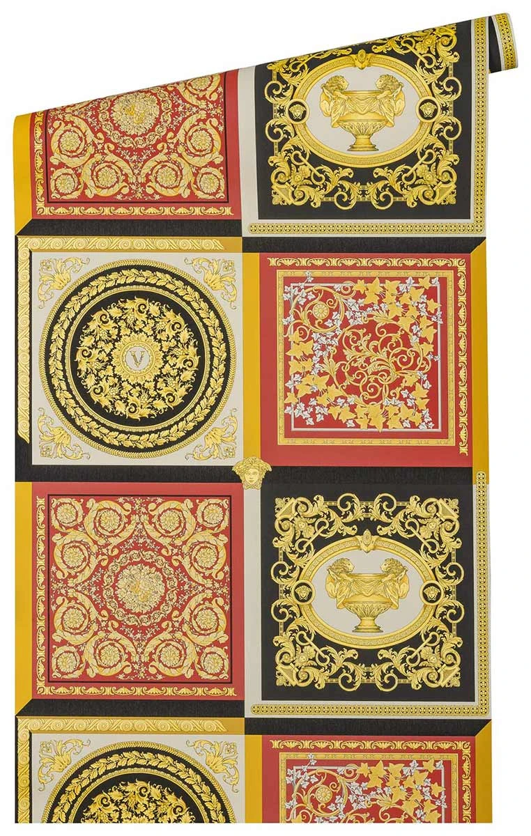 Versace Vliestapete 38704-6 Fliesen Optik Rot Schwarz â Bild 10