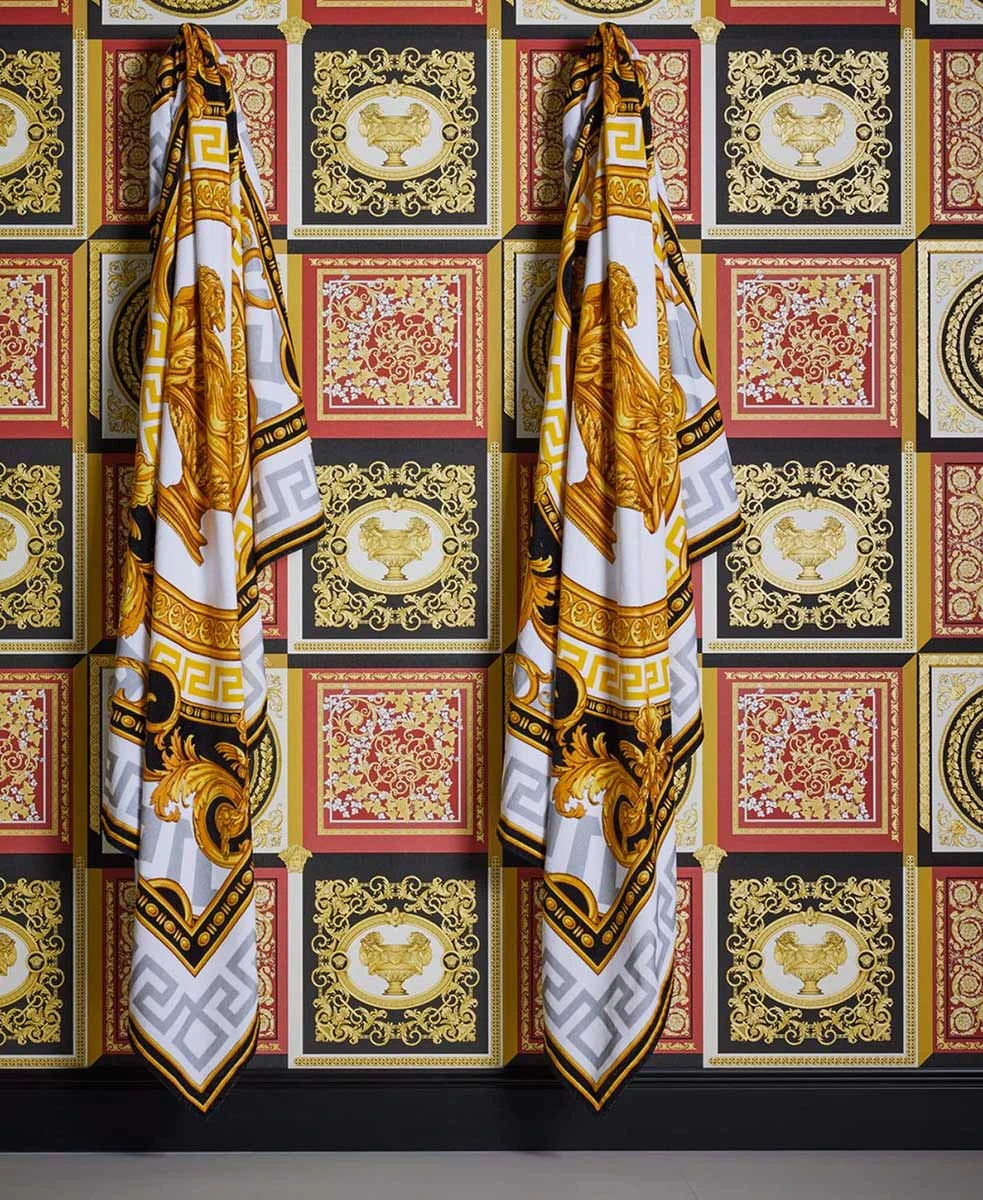 Versace Vliestapete 38704-6 Fliesen Optik Rot Schwarz â Bild 7