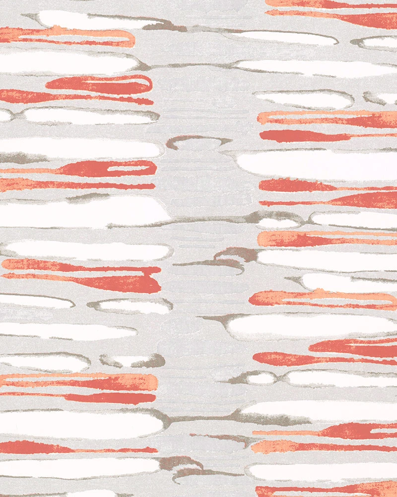 Vliestapete Abstrakt Gestreift Weiß Rot Grau 31225