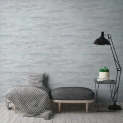 A.S. Creation Vliestapete Grau Silber Metallic Putz Optik 39041-3