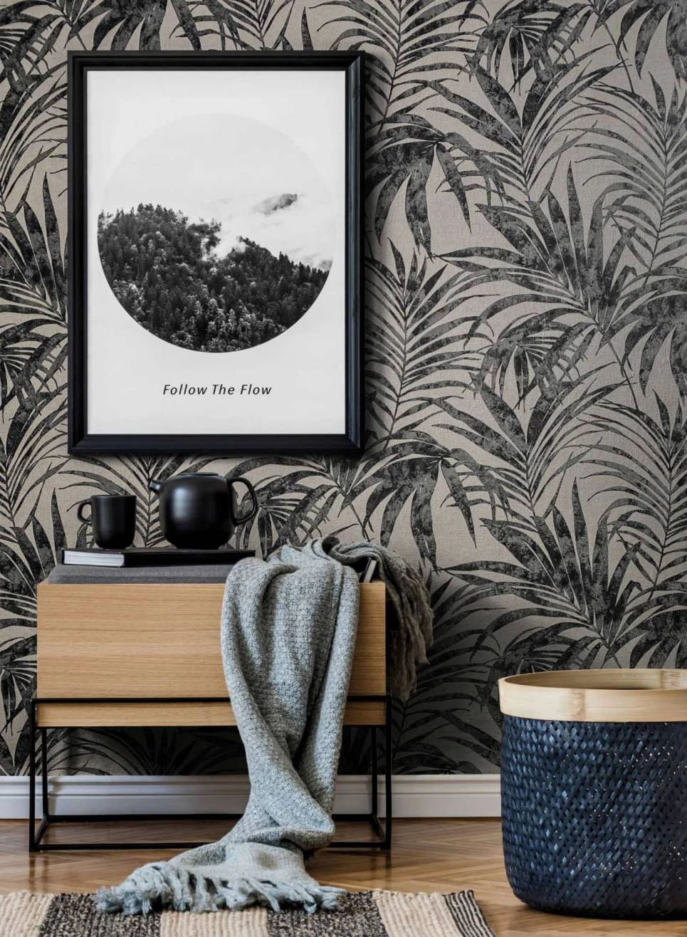 Vliestapete Ivy Farne Weiß Grau 82272 Novamur – Bild 4