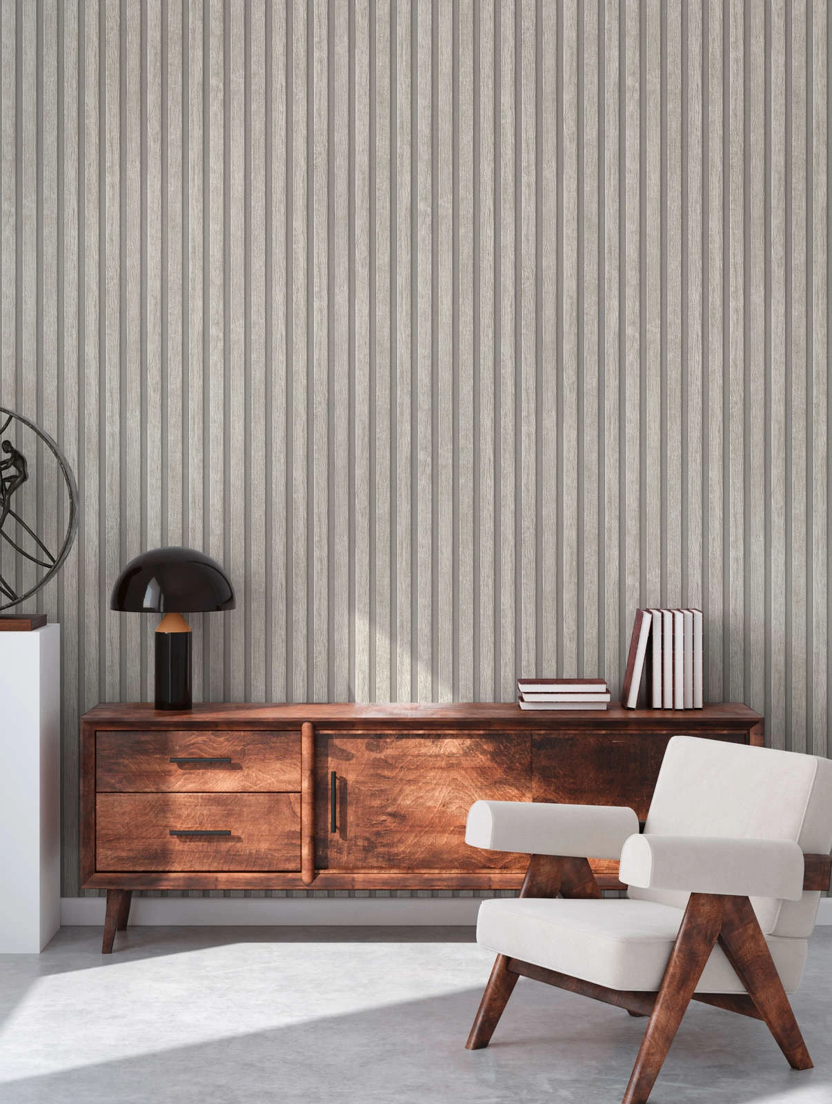 A.S. Creation AS Creation Vliestapete 39109-5 Hellgrau Grau Holz Paneele – Bild 2