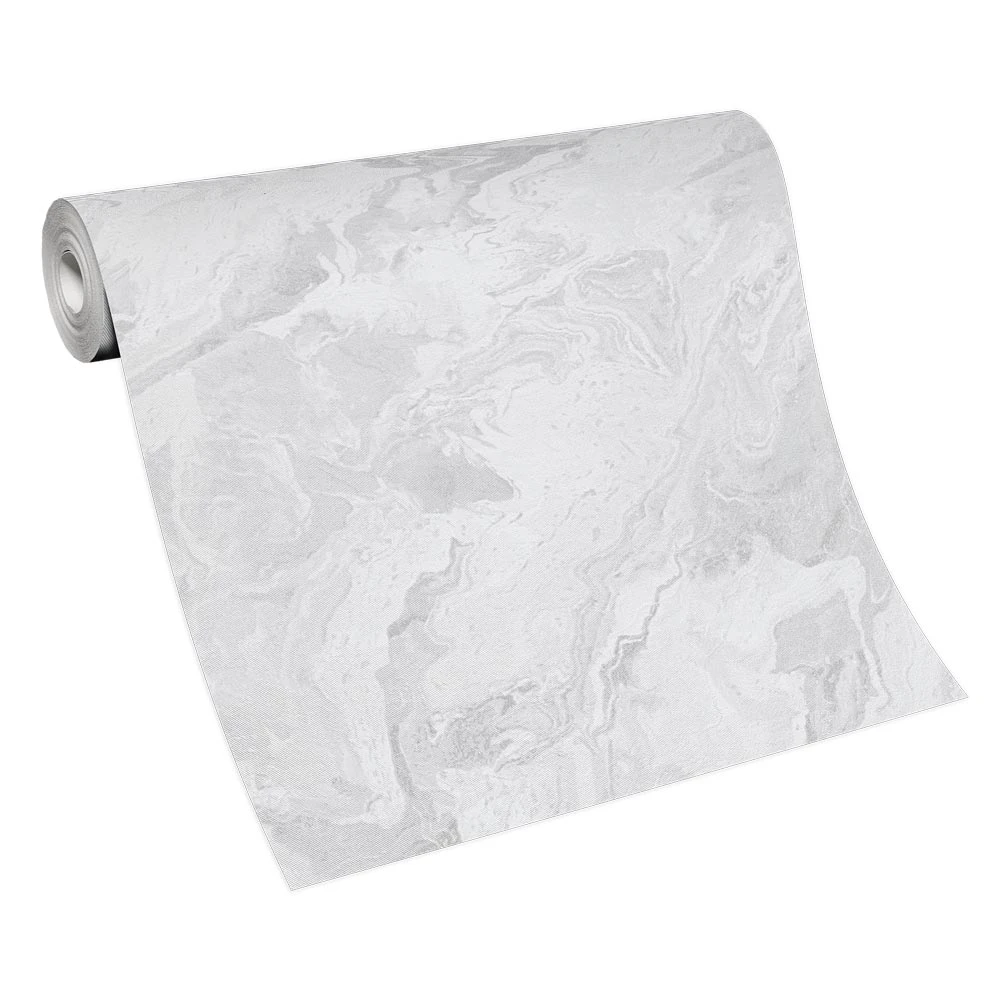 Vliestapete Marmor Optik Weiß Silber Metallic 10318-14 – Bild 4