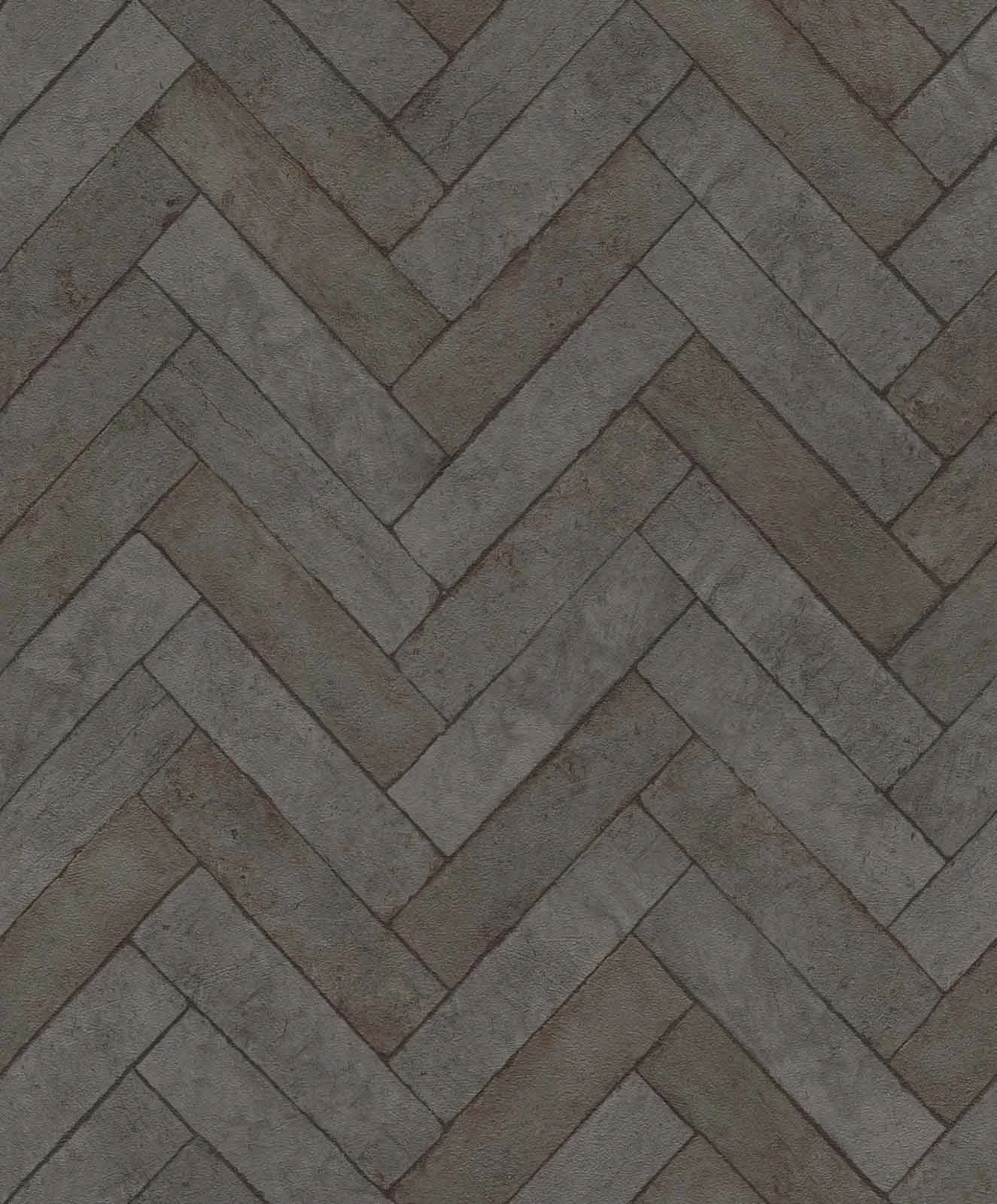 Rasch Vliestapete 499162 Backstein Optik Schwarz