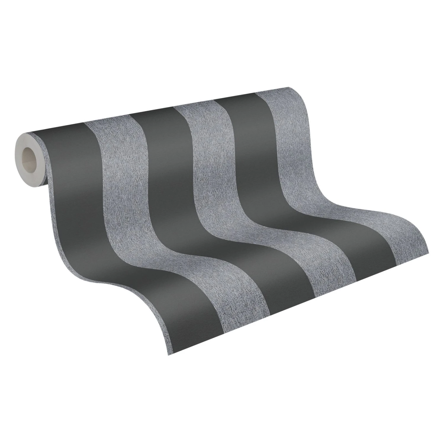 A.S. Creation Vliestapete Schwarz Grau Streifen Meliert 39029-4 – Bild 3