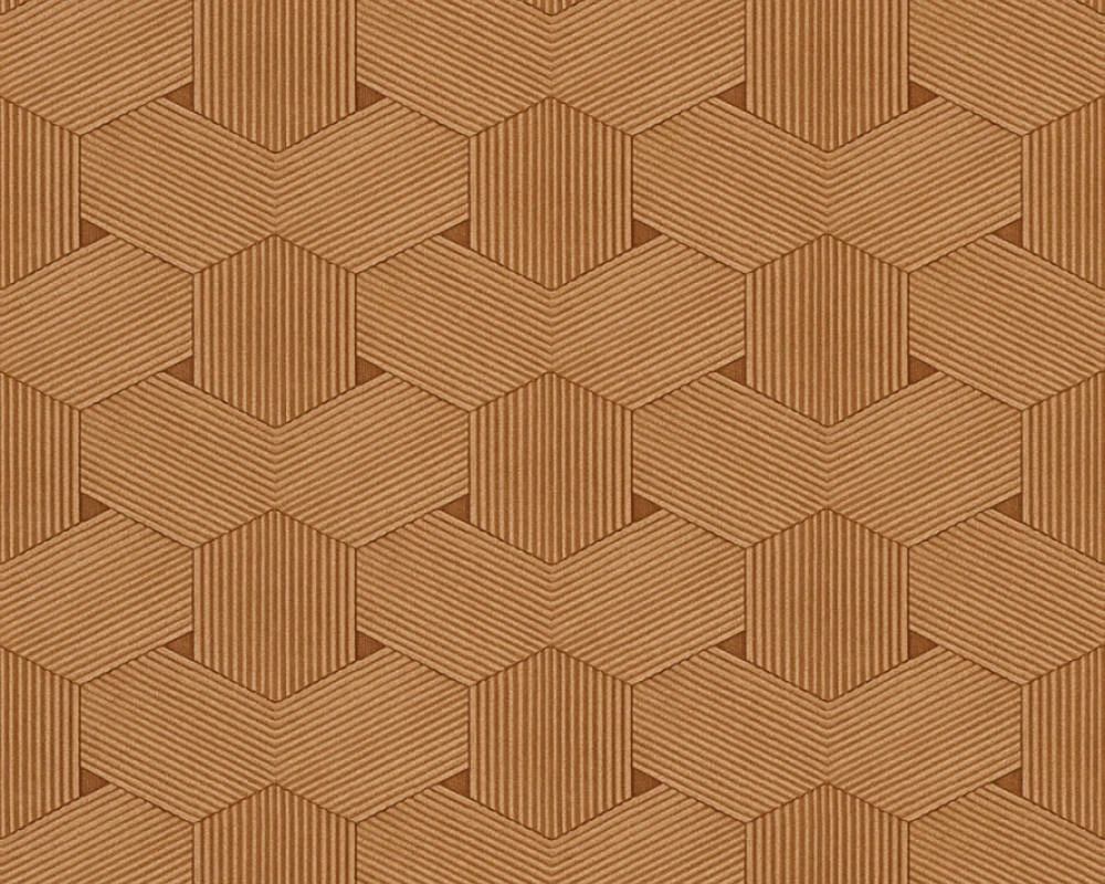 Vliestapete Waben-Optik Lutèce Braun 32659-6 – Bild 2