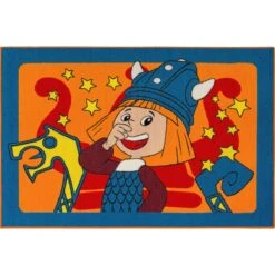Wickie Kinderteppich Spielteppich Mädchen Jungen 95x133 Cm